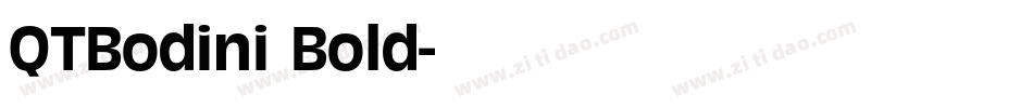 QTBodini Bold字体转换